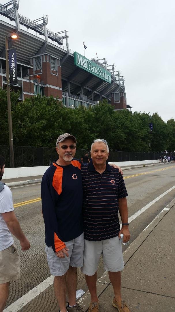 In Baltimore with brother Dave today watching the game.