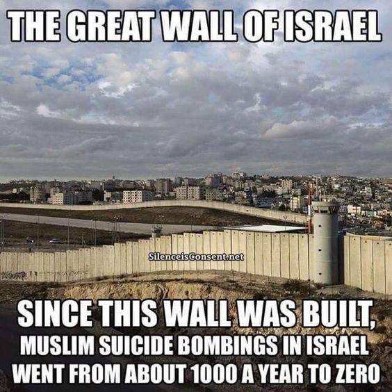 So the Dems say the wall won't work. Tell that to Israel.