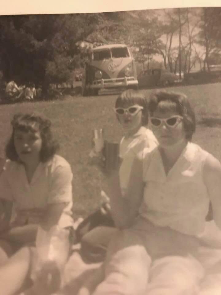Looking cool in the late 50’s or early 60’s! Left to right; Dixie Longfellow, me and Sandy House!