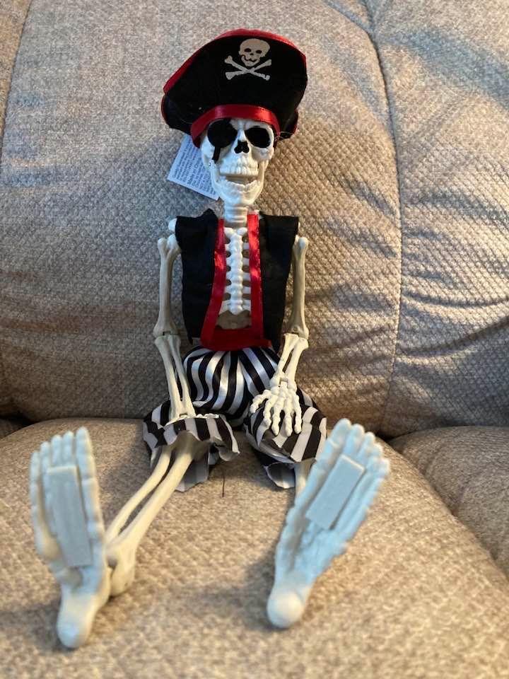 All set for Halloween but Shelia told me to not lose any more weight! Aargh!