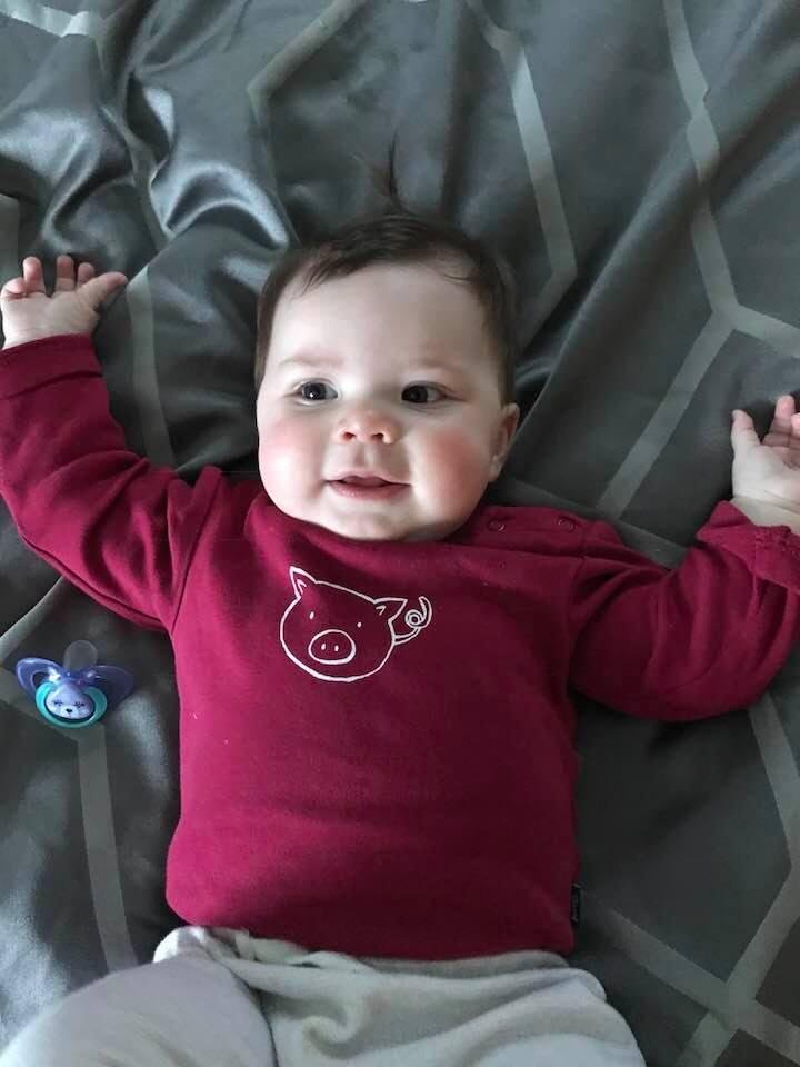 Maggie with a ponytail!
