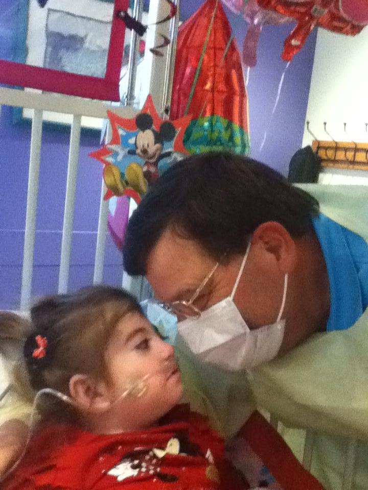 Celebrating Kenley's birthday, hospital style.