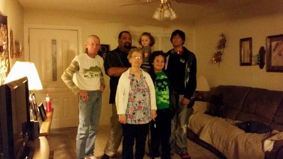 Christmas Eve with Meemaw. We surprised her with dinner
