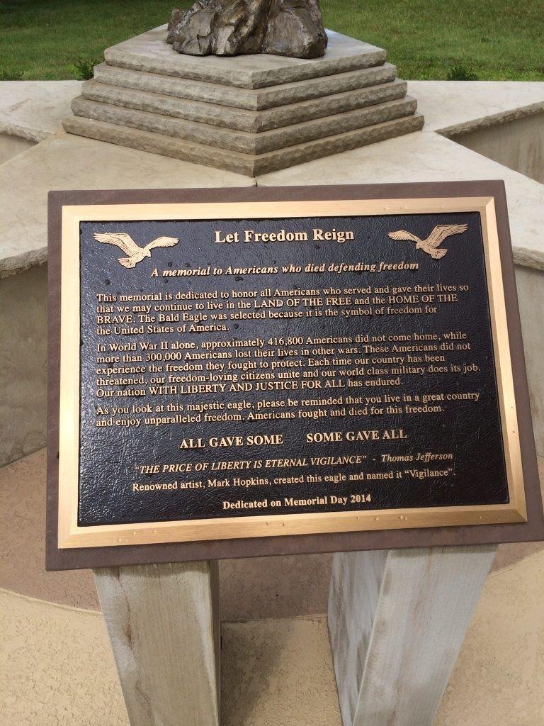 This is a Memorial on the Ohio Prestwick Country Club where I played golf yesterday
