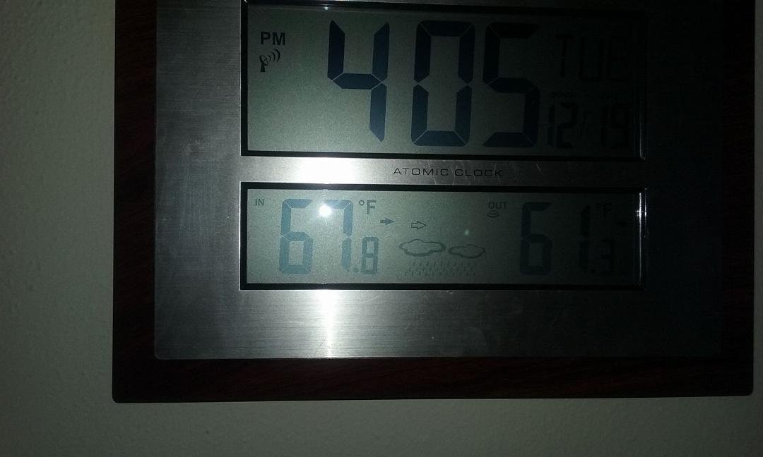 Middle of December and look what the temperature is