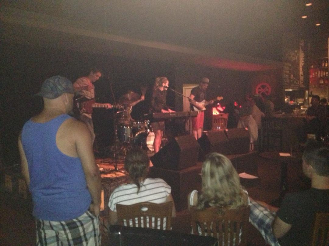 Amsterdam Bar & Grill July 6, 2013. Sara Laske singing with her band The Gumsmackers. Great fun for everyone.