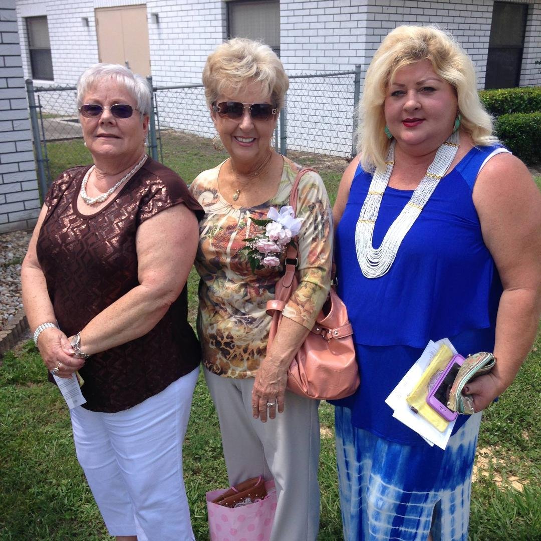 My sister in law Myself, my sister in law, Ann and my beautiful daughter Gina outside our church on Sunday (Mothers Day)