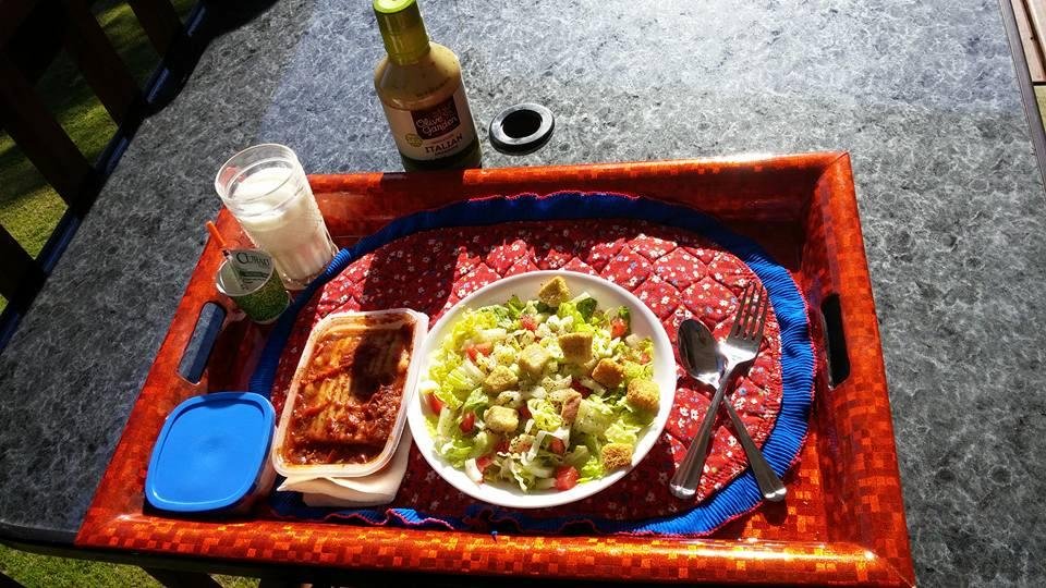 Even the Nutrisystem is great on the deck when is a bit over 70 degrees and sunny...!!