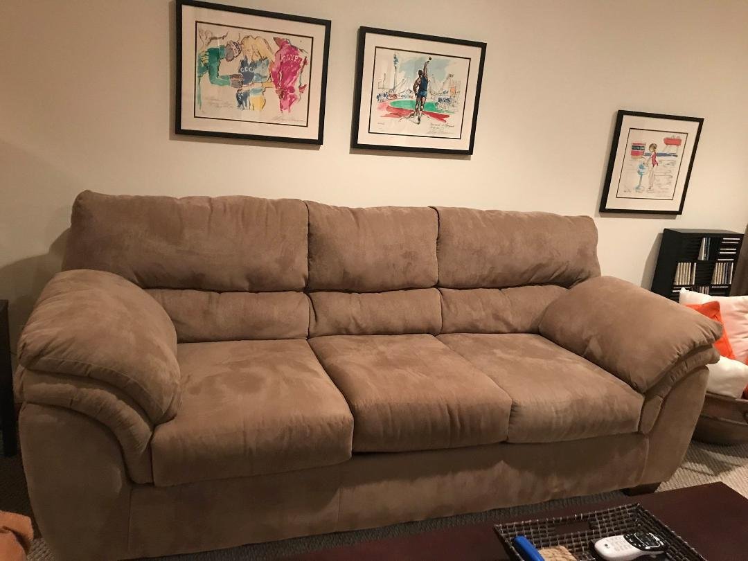 FURNITURE FOR SALE  2 microfiber sofas in excellent condition(like new) $250 for both of them 1 is 80" long the other is 60" long
