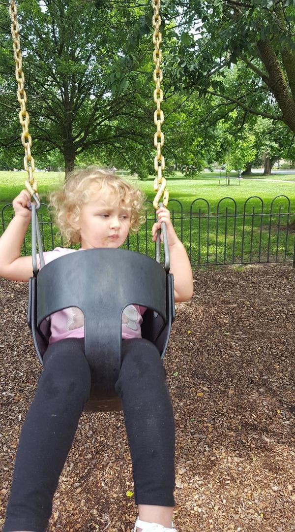 Lunch at the park with the youngest girl.