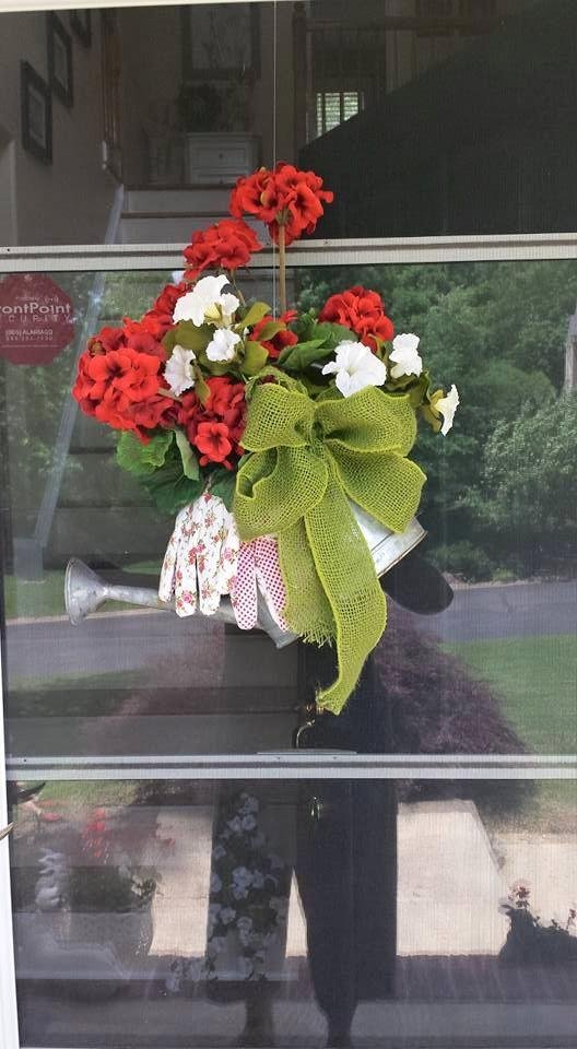 This is my new door decor that I made! Ain't it purty?