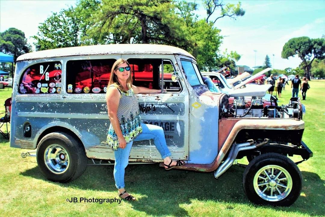Awesome picture of my beautiful wife with my dad's Willys at the Graffiti show taken by Brodie Jodi's Photography. Check out her page. Thanks to Trish Trish Great finish to a busy Father's Day week.