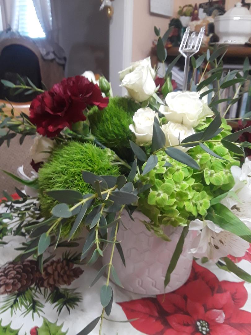 These just came, card said "Merry Christmas! From your crazy family up north. We miss you and love you. Sylvia" All I can say is thank you and I love and miss all of you too. Thank you Sis for the lovely thought. I have had