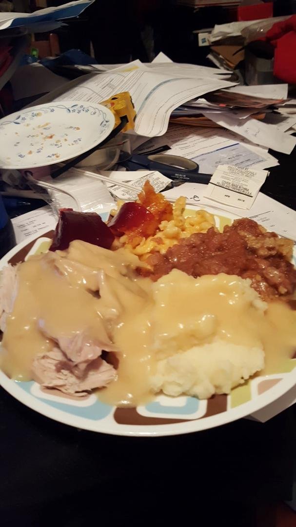 My Thanksgiving dinner. Thanks to Sam Watson for cooking