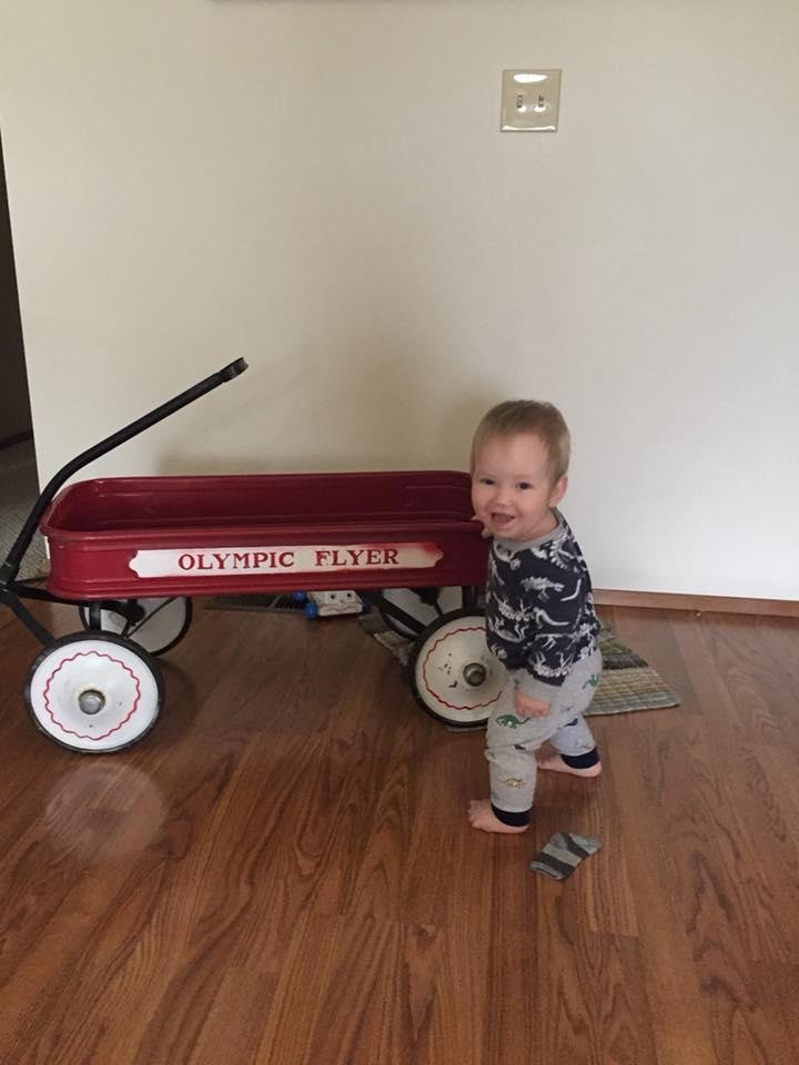 Grandson, Brayden is one year old.
