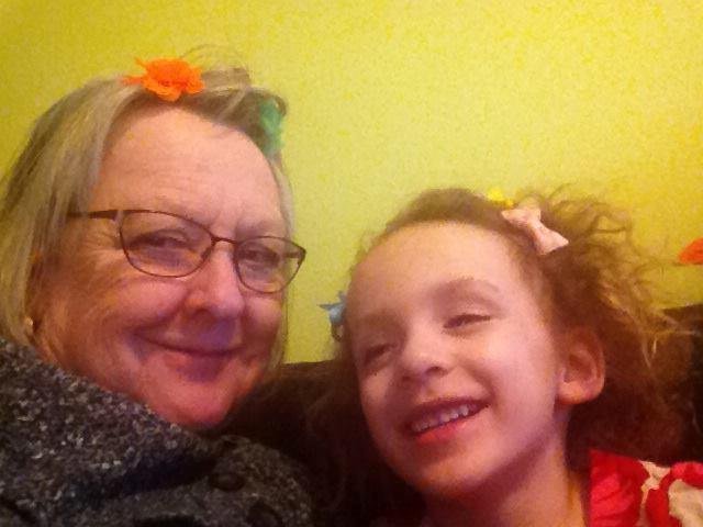 Maxine and I did each other's hair!