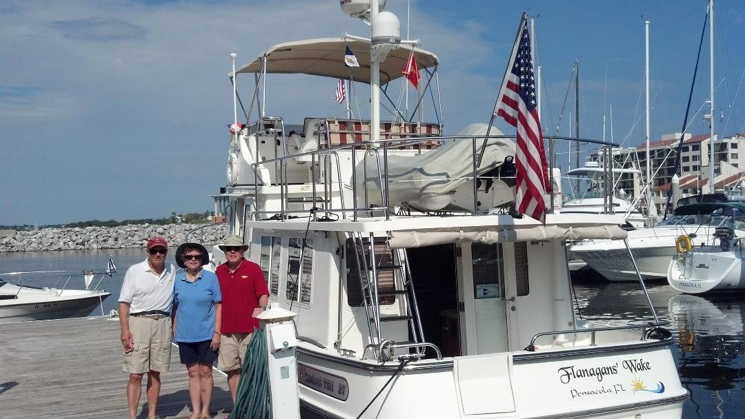 With Flano's; participating in Wounded Vets Cruise on their Nordic, 8.9.14