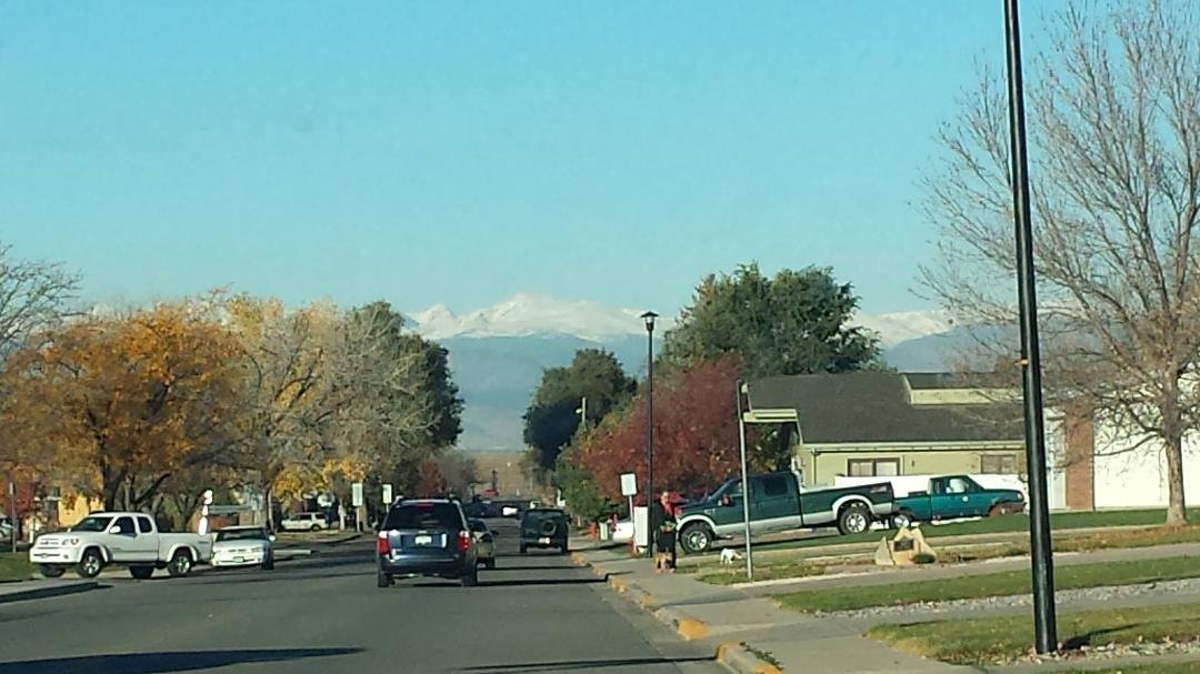Such a beautiful Colorado day! A little dusting on the peaks this morning and some tree colors makes it even better!