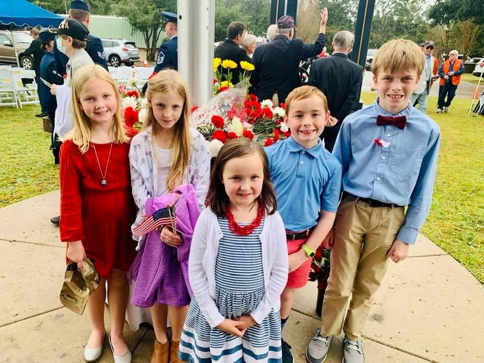 These young Liza Lions spent their day off from school honoring those that have served. They represented Liza Jackson Preparatory School and led the crowd in saying the Pledge of Allegiance.