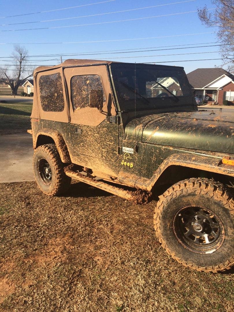 My Baby got a little mud on his new tires !
