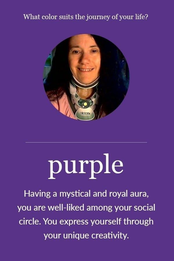Purple is my favorite color and is so me.