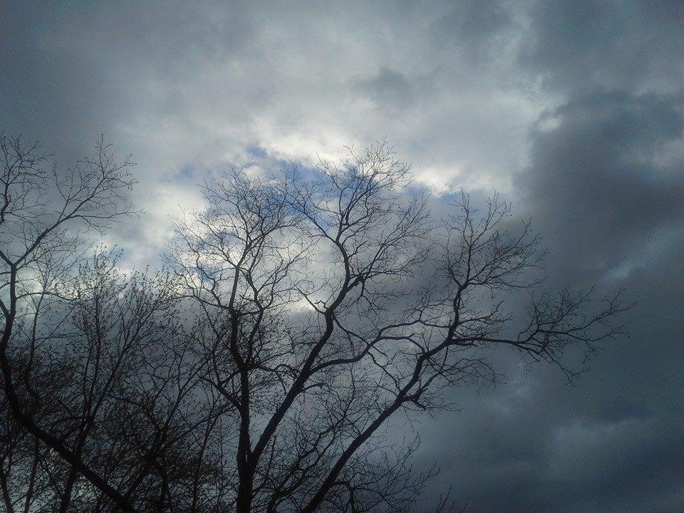 Clouds trying to clear...55 degrees..supposed to be a nice day...