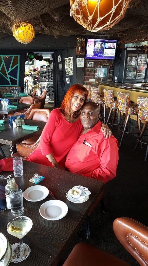 The love of my life. Sugery on both knee, but insisted on taking me to Tony on the pier, for a beautiful Valentine lunch. And he climb the stairs. I'm so proud of this true Man of god.