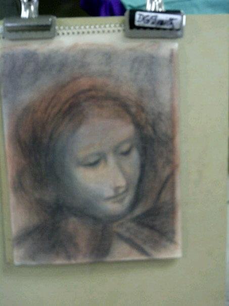 After Michelkangelo - Conte pencil