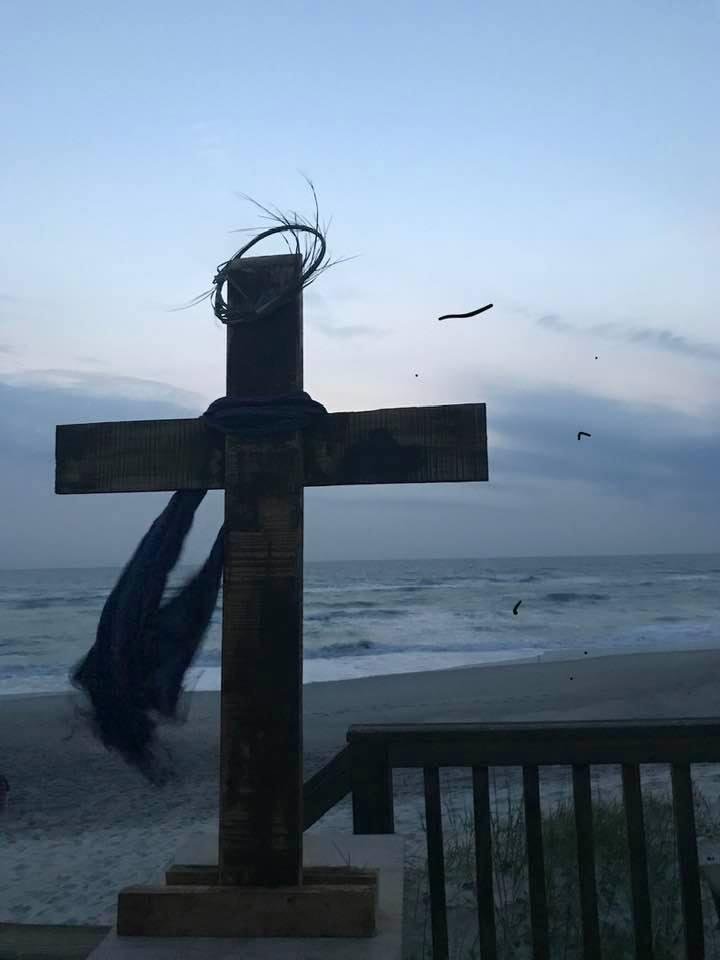 HE HAS RISEN!! We celebrated on Melbourne Beach this morning.