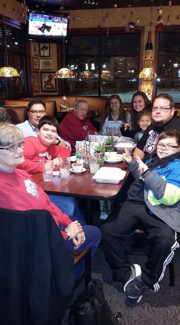 Christian's 12th birthday dinner at his choice, Angelos II.