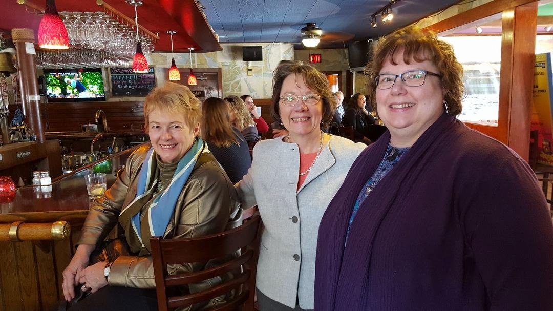 My sisters and me at lunch after our brother's memorial service.