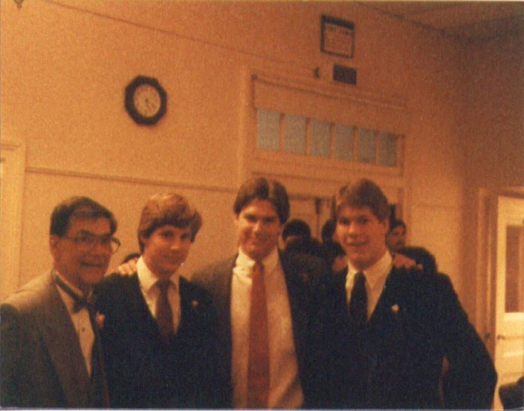 TBT - My sister's wedding in January 1986. From left to right that's my father, my brother Ron, my brother Ken, and me.