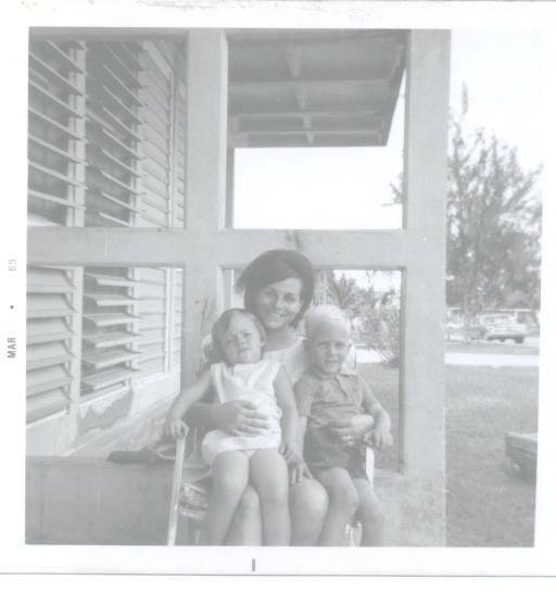 Pat, Charlie, Donna, Jen(in belly), 1969 Guam.