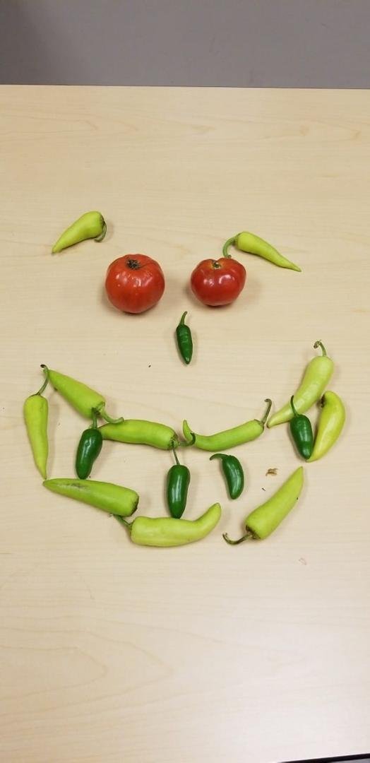When a co-worker brings some home grown vegetables and the Ops Manager has nothing better to do.