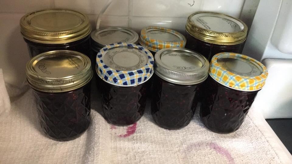 Blackberry jam. Fresh picked berries yesterday into jam today. Mmmmmmmmm