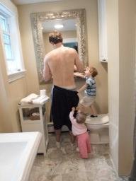 Love my son too! Daddy trying to shave 2013. 😍🥰😘❣