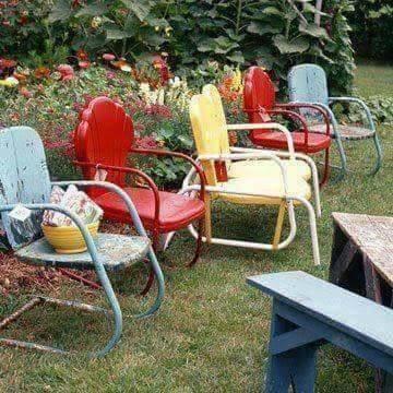 This reminds me of Aunt Helen and Uncle Harry's backyard. Especially the red ones