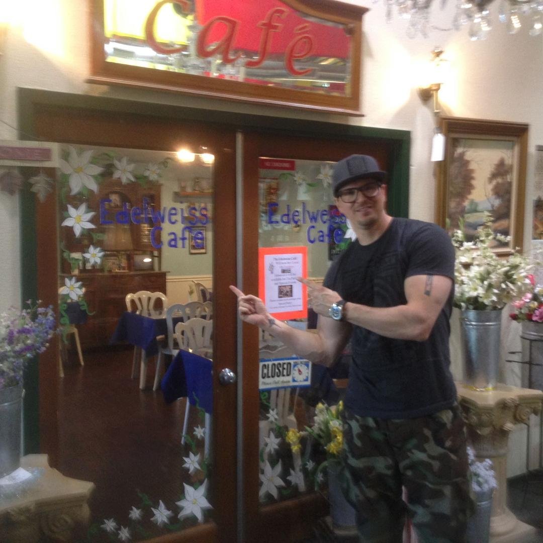 Guess Who came to Edelweiss Cafe at Antiques At The Market. Las Vegas, NV