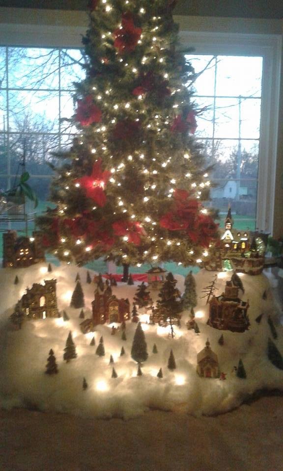 Lilly finished decorating the village. Nice job