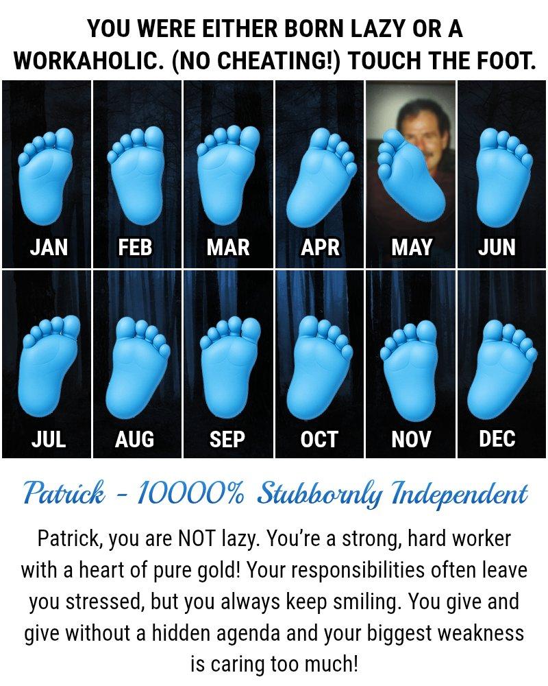 You Were Either Born LAZY Or A WORKAHOLIC. (No Cheating!) Touch The Foot.