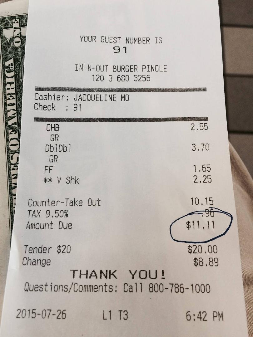 I guess Kev was with me at In-N-Out tonight!