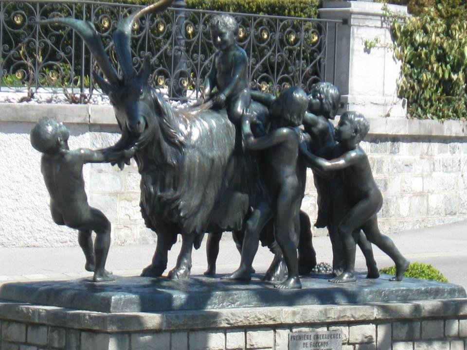 Little naked boys with a ram, this was in Vevey