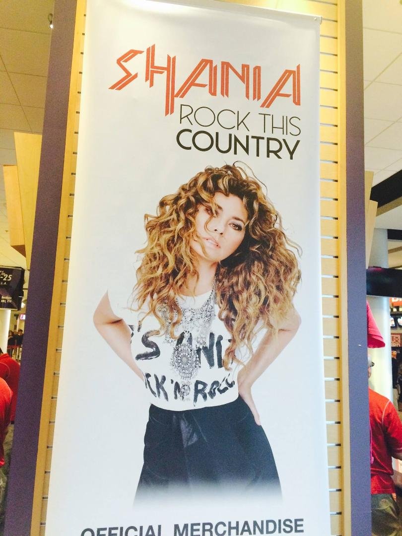 At Staple Center for Shania....