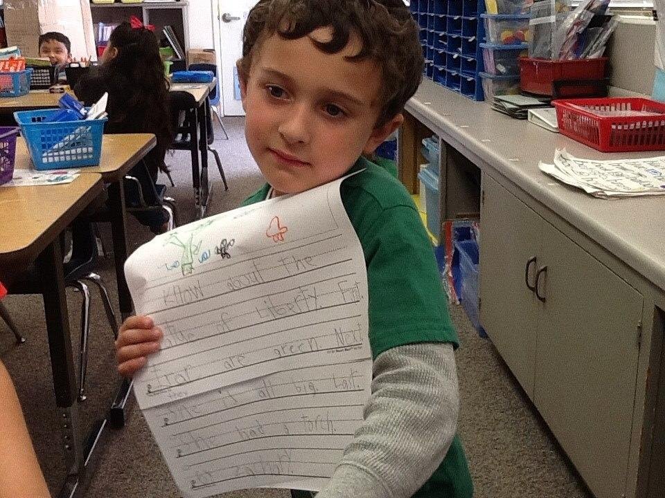 My grandson, Zachary, knows his history/geography. He knows all about the Statue of Liberty in Mrs. Putman's kinder class.