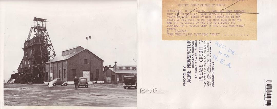 Bunsenville Coal Mine 1941. My Grandfather Serafino Maritano worked there.