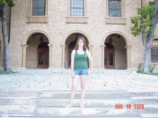 Outside the dorm.