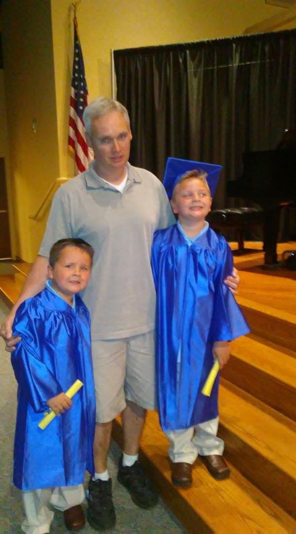 Uncle Jerry with Josh and Jake at Graduation