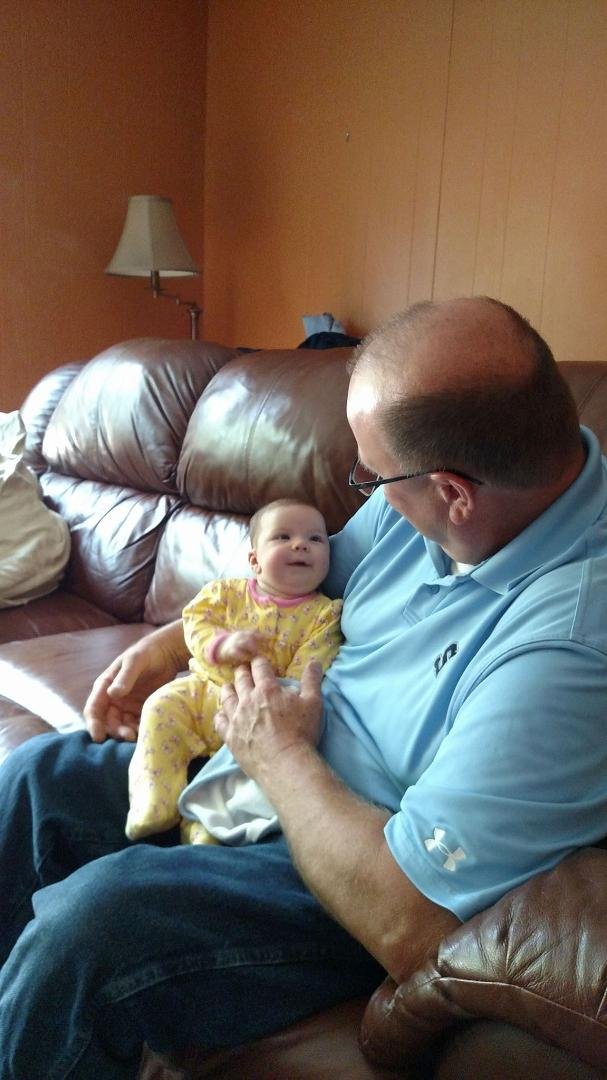 Grandpa gets some Maggie time!