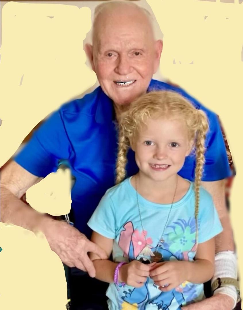 Violet Jane, my my youngest great granddaughter and me.