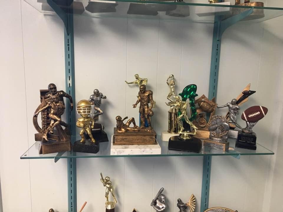 Hey! Need football awards? Flag, fantasy, youth, adult...we got 'em all at R & R Trophy. Come see us!